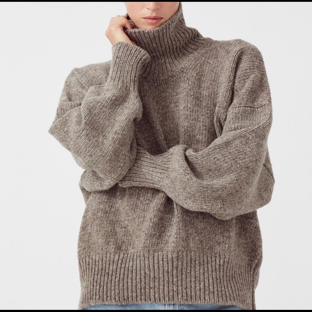 Babaa Jumper No 17, Dark Mist (turtleneck)